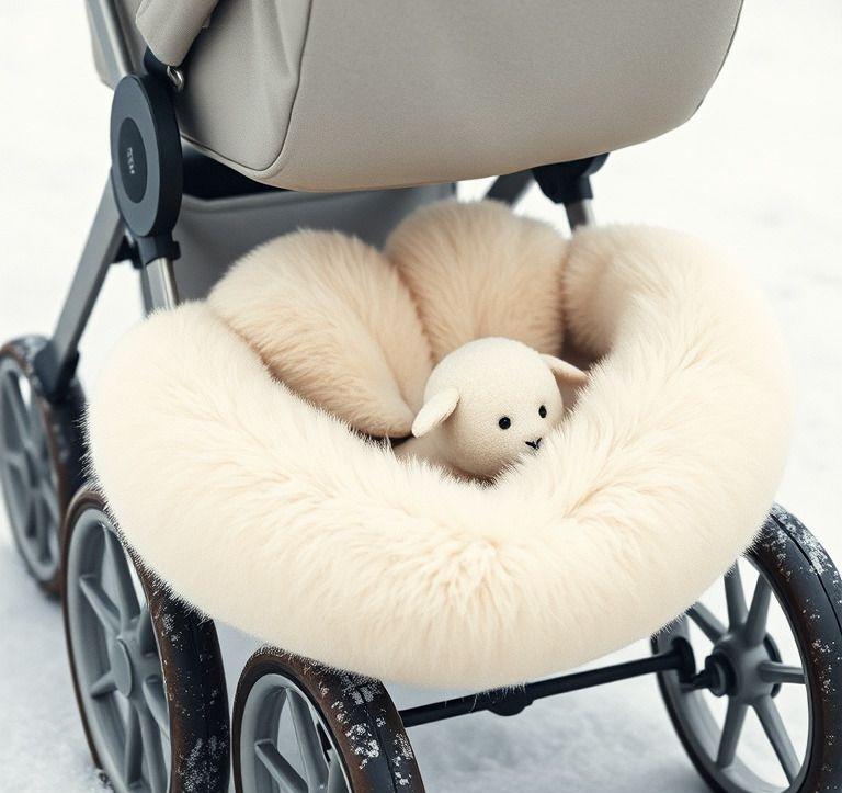 lammfell muff für kinderwagen